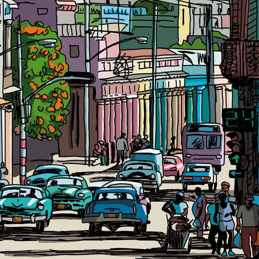 Los Colores de la Habana Impresión Fine Art