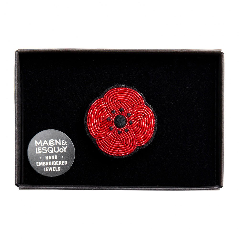 Mini broche coquelicot faite main