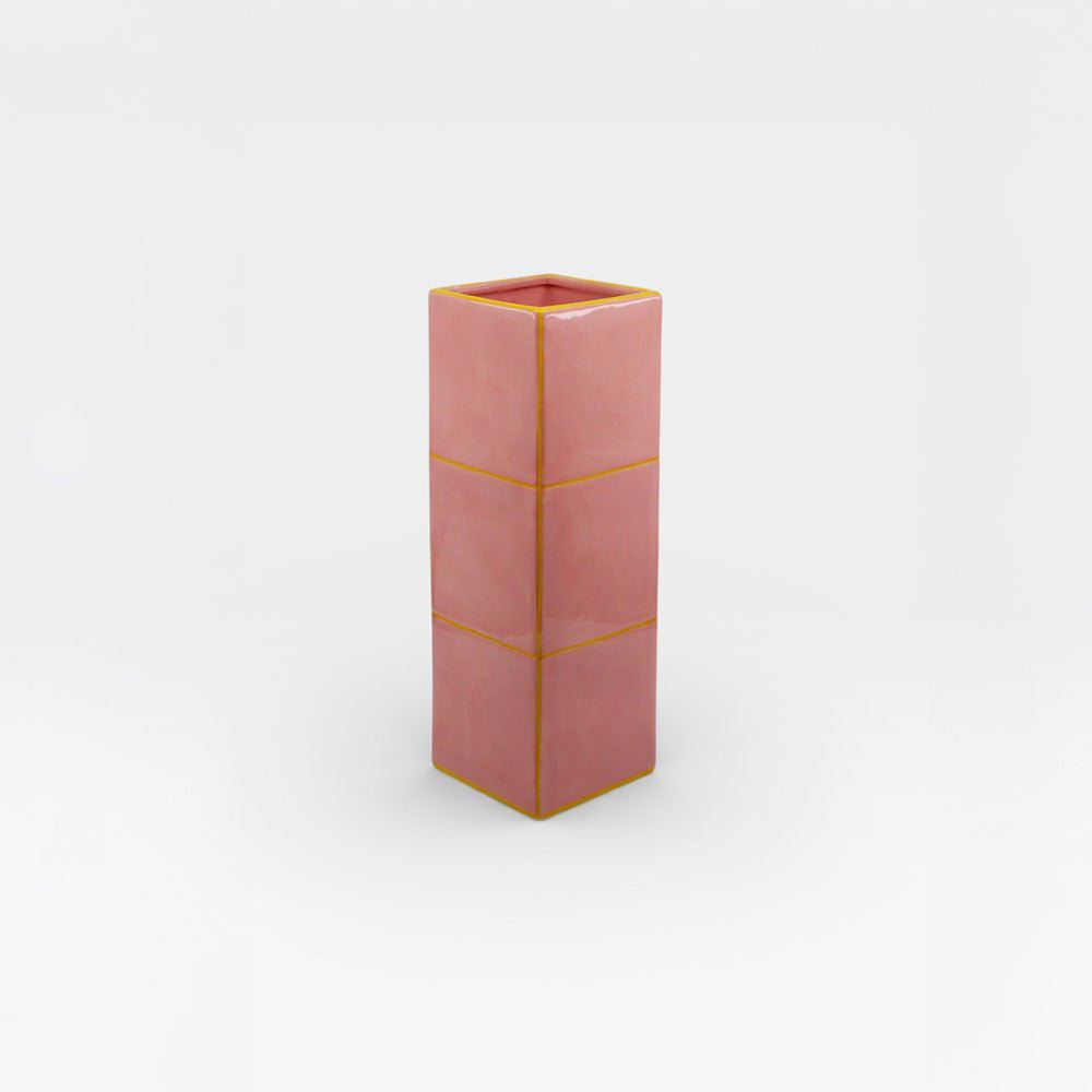 Jarrón Tile Triple Rosa / Amarillo