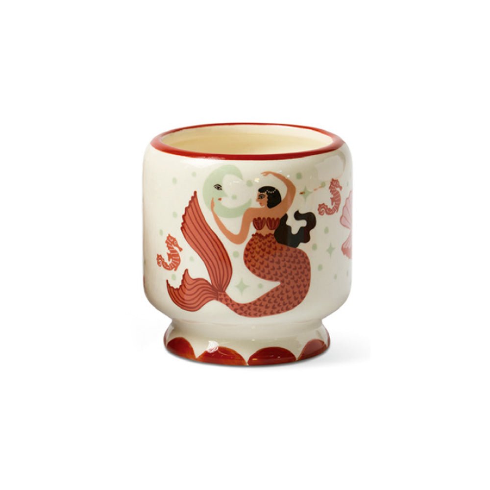 Jengibre y Teca / Sirena Vela Perfumada de Cera de Soja