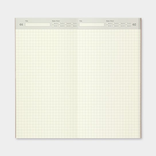TRAVELER'S notebook Recambio 005 Diario Libre por Días - Tamaño Regular