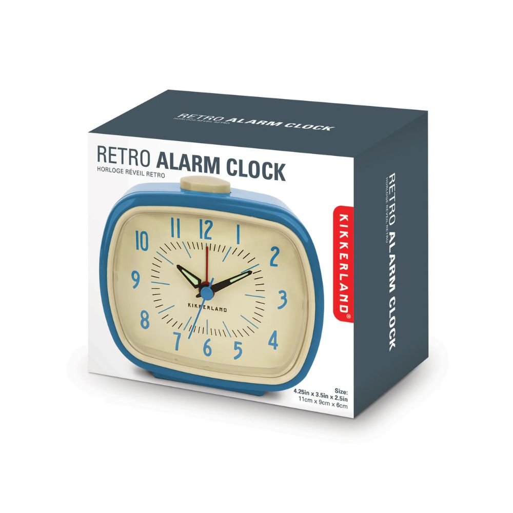Reloj Despertador Retro Azul