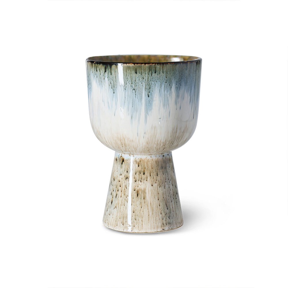 Retro Flower Pot - Glacier