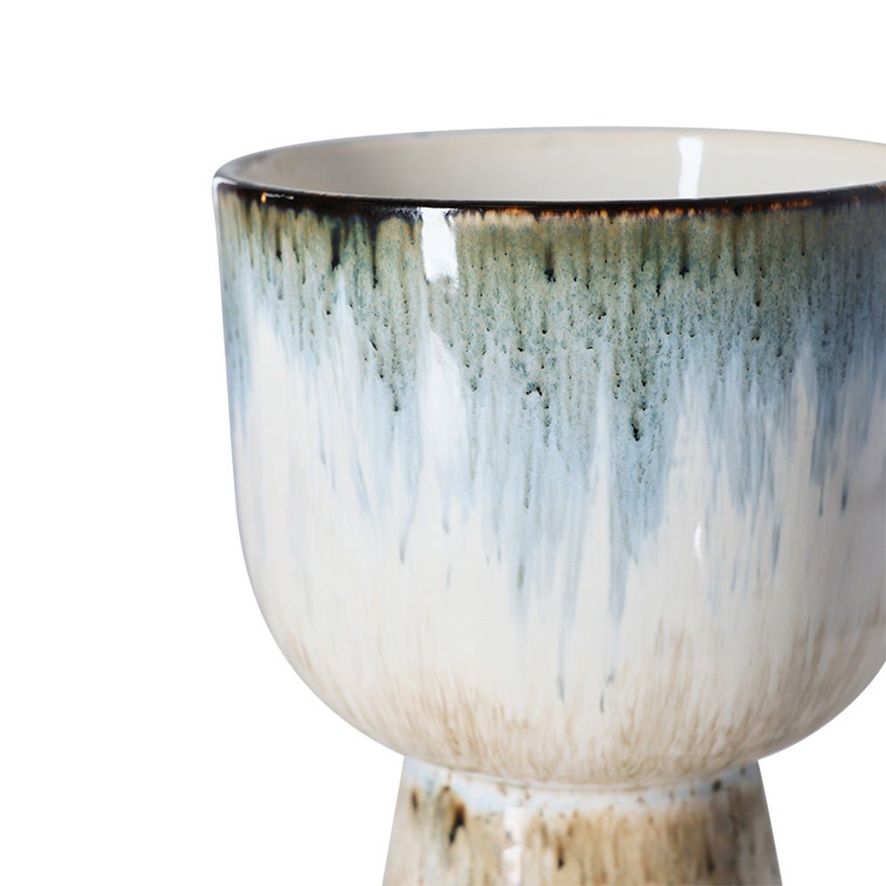 Retro Flower Pot - Glacier