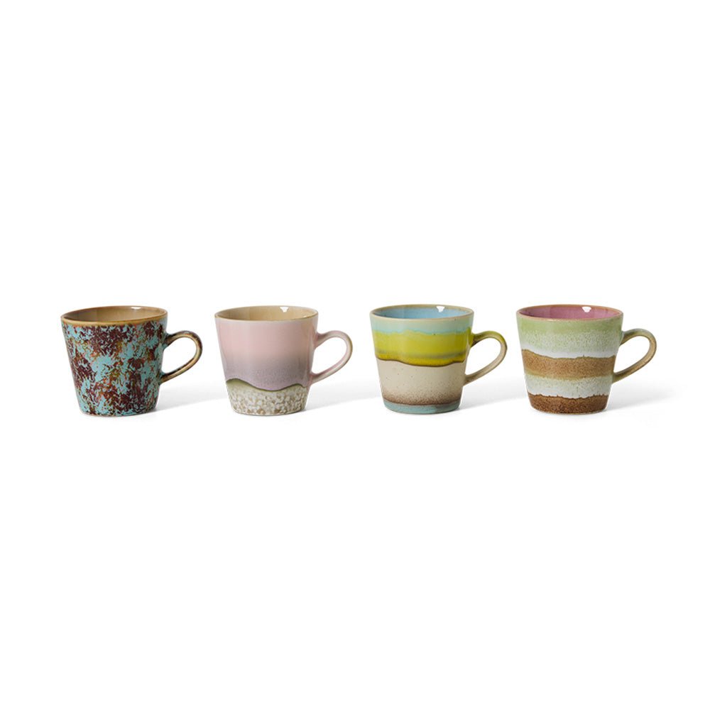 Céramiques des années 70 : Mugs Americano - Rococo (lot de 4)
