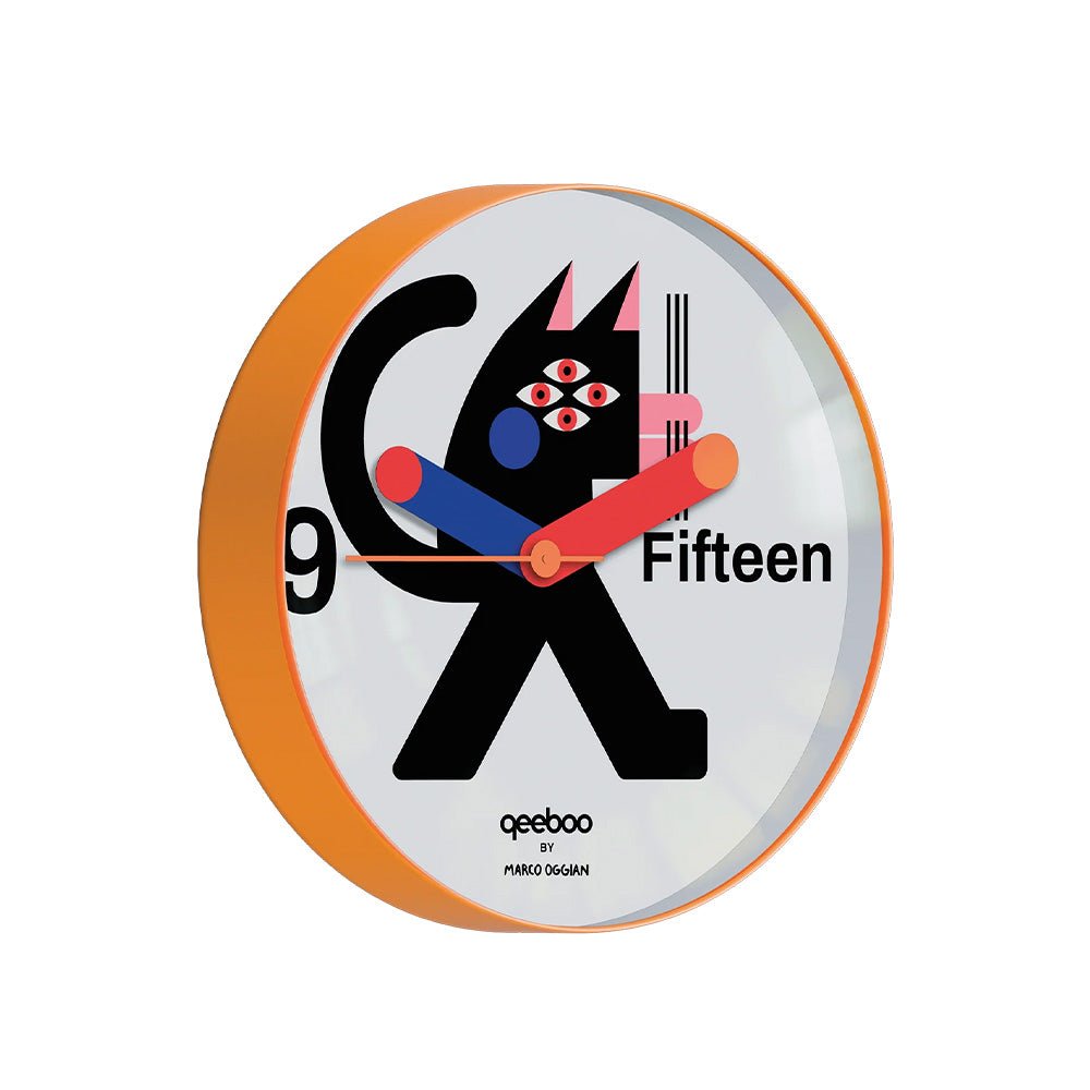 Reloj de Pared Black Cat por Marco Oggian