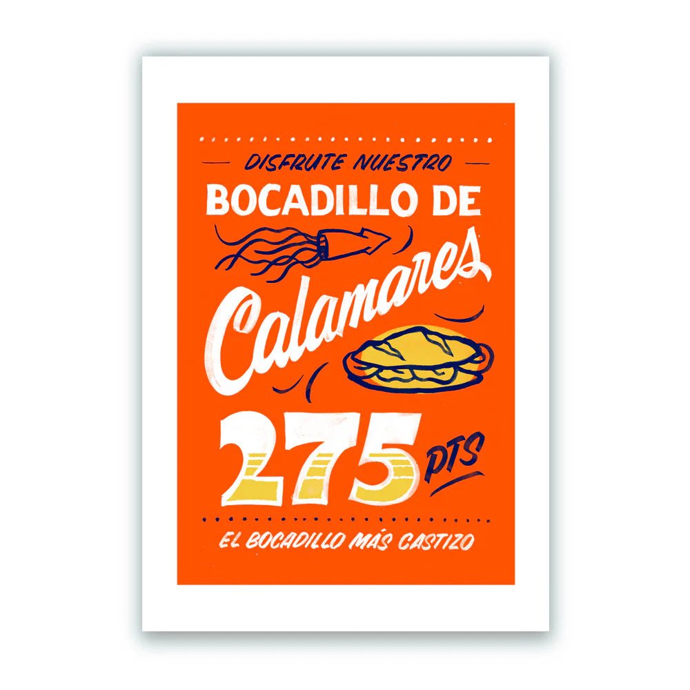 Bocadillo de Calamares Impresión Giclée