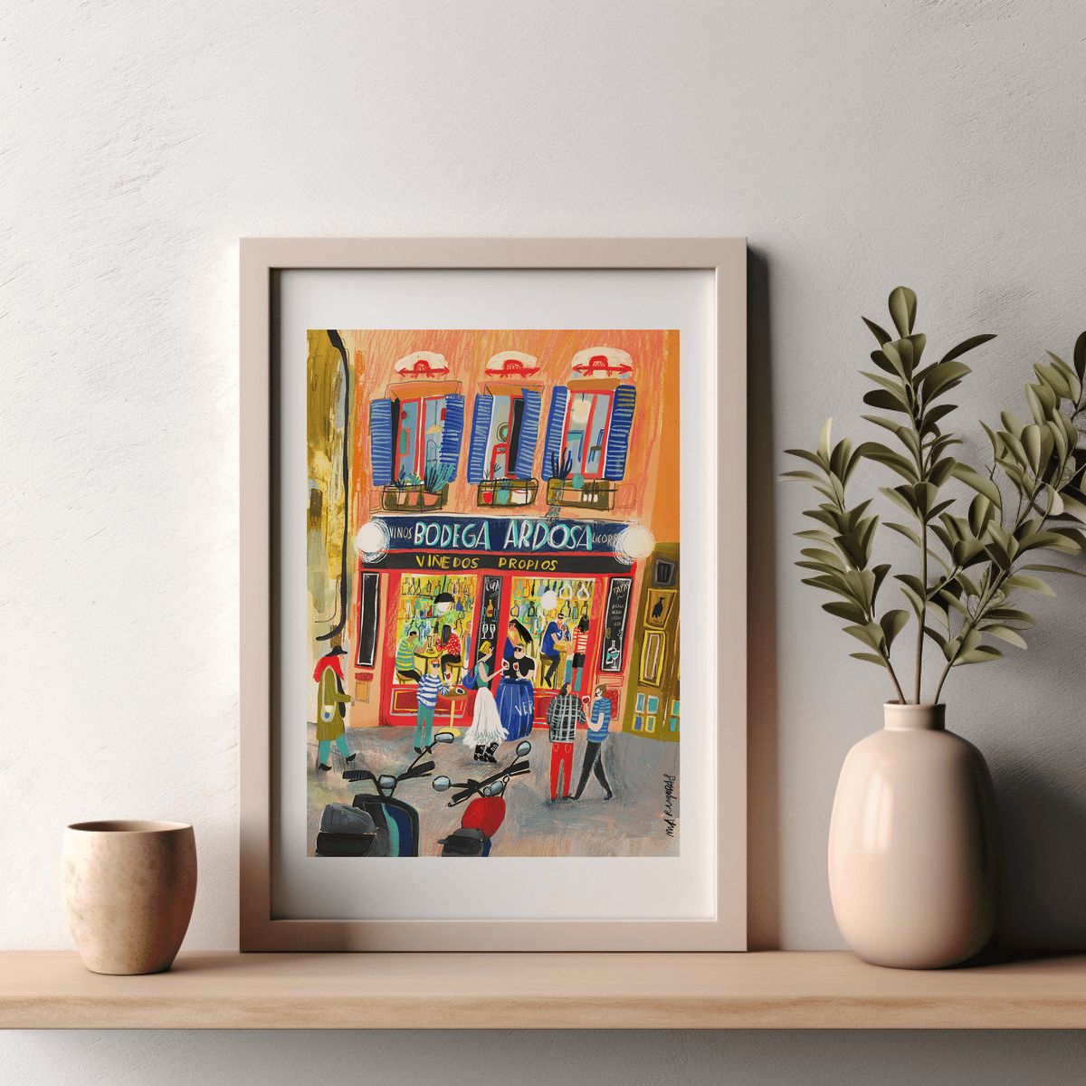 Bodega de la Ardosa Vertical Impresión Giclée