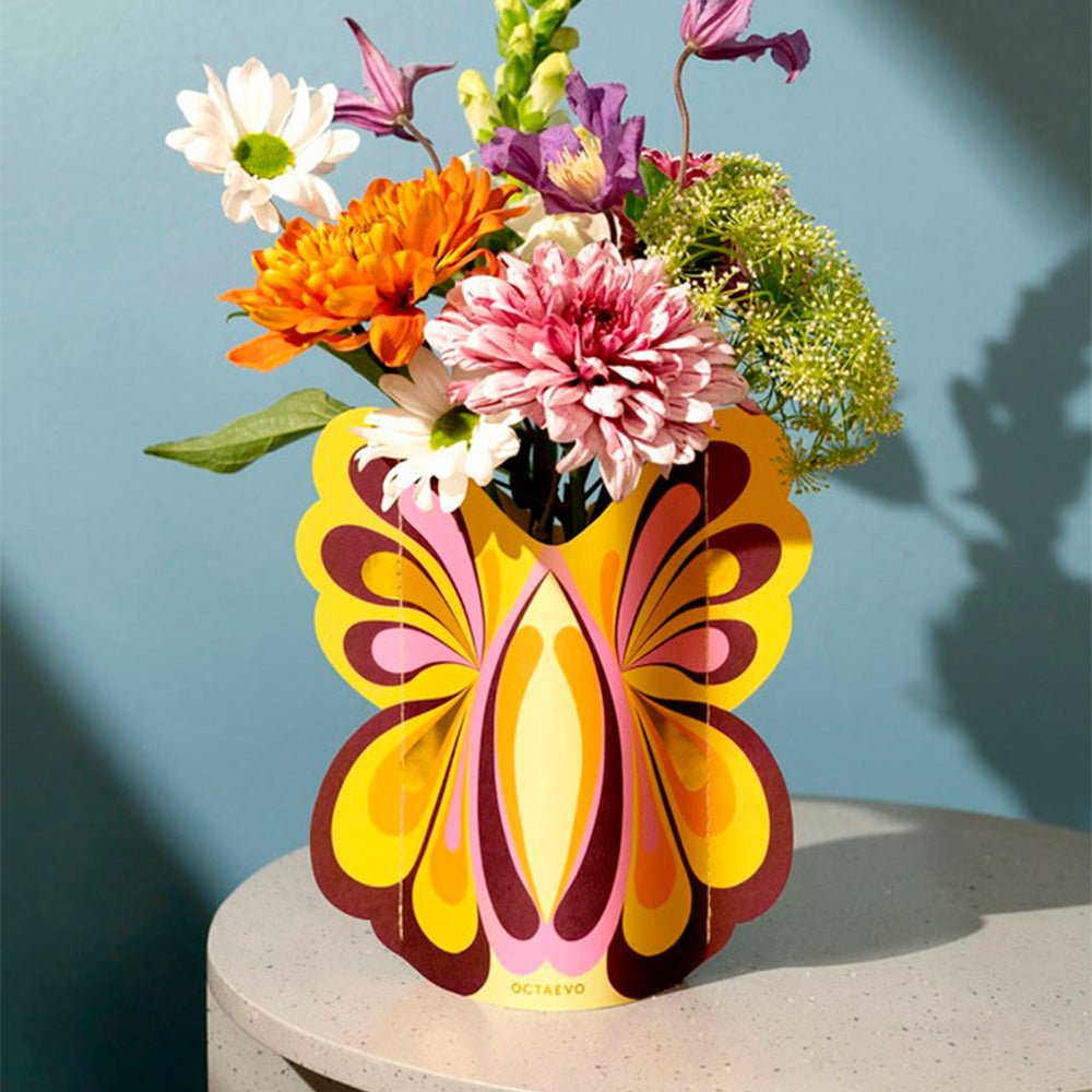 Mini vase en papier papillon