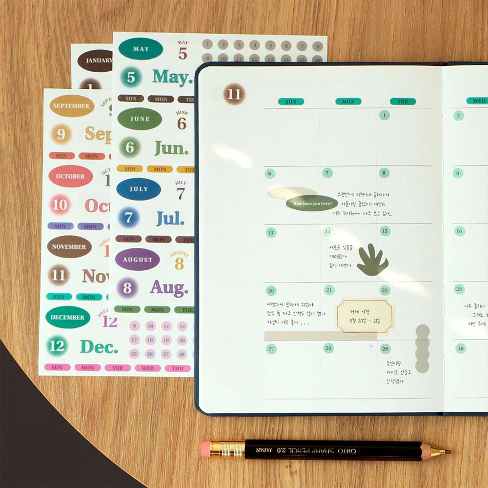 Pegatinas Calendario 03 Vintage