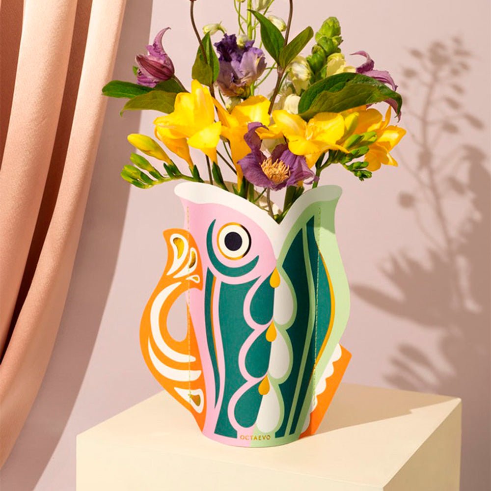 Mini vase poisson en papier