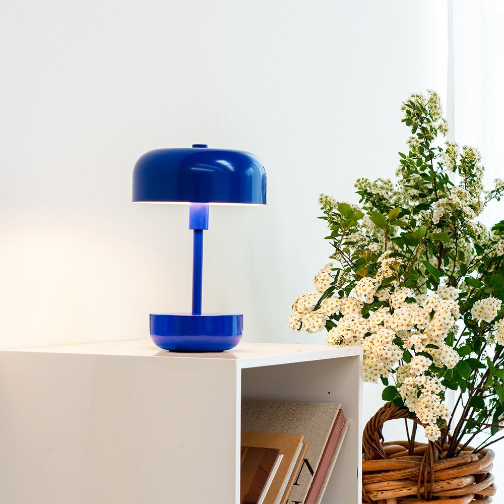 Lámpara de mesa recargable LED azul Haipot