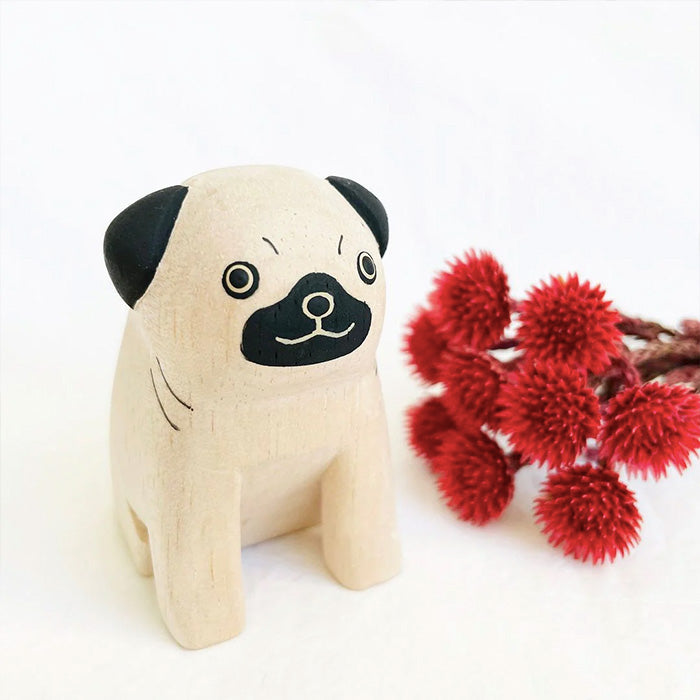 Pug Animal de Madera Pole Pole