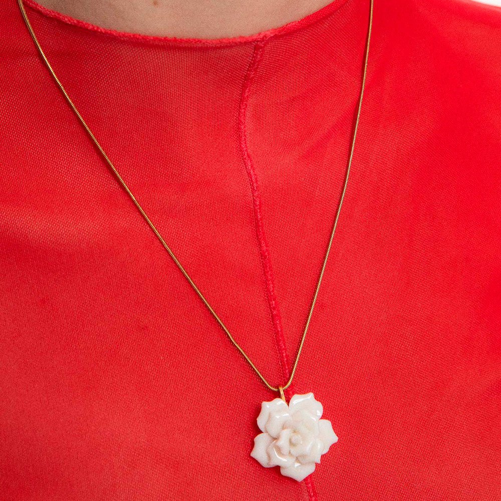 Collier Rose Blanc