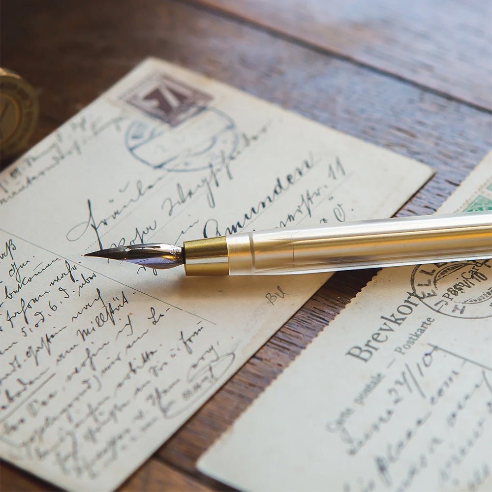 Glamour Evolve Elemental Dip Pen Brass Gold