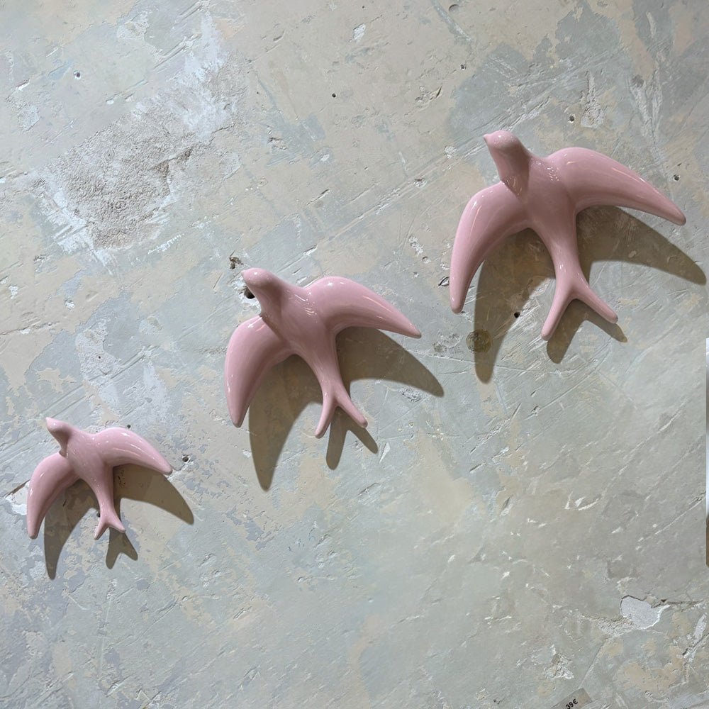 Trío de Golondrinas Rosa Claro