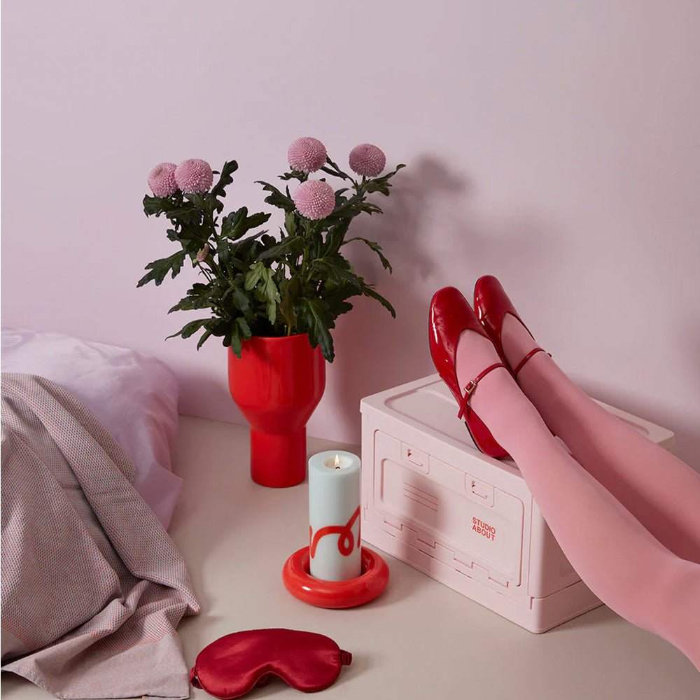 Jarrón Flowershade Rojo