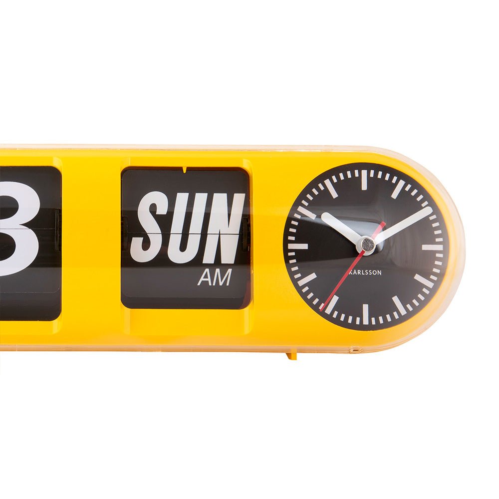 Reloj de Pared Tube Flip Amarillo