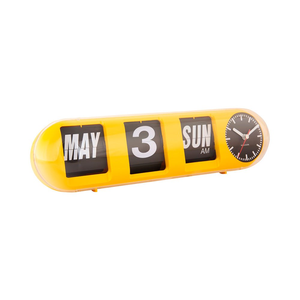 Reloj de Pared Tube Flip Amarillo
