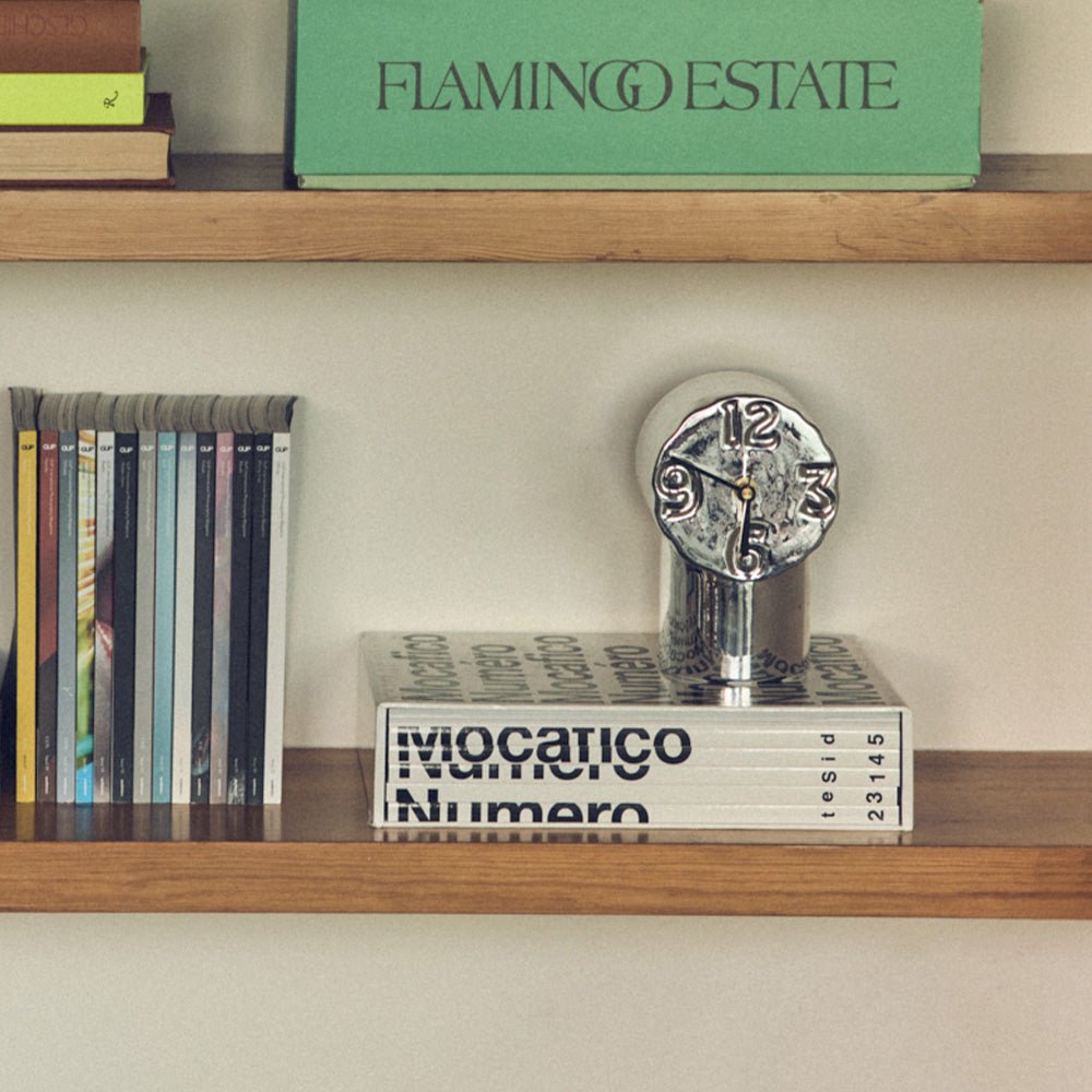 Retro Ceramic Clock Chrome