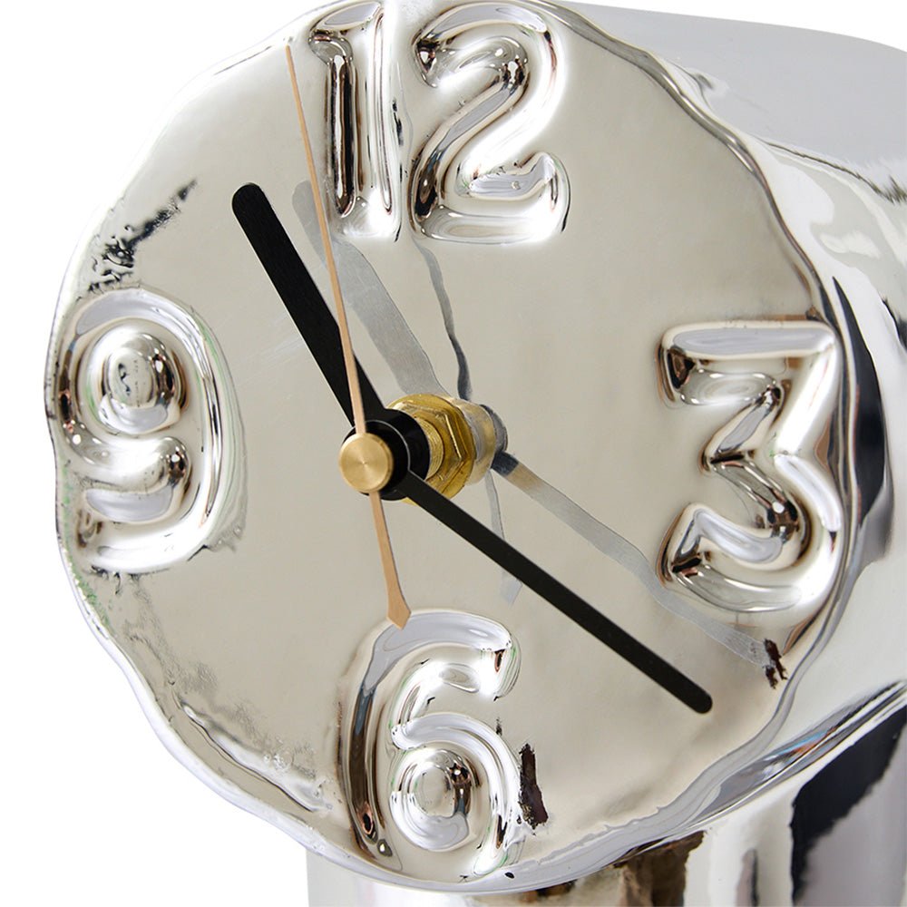 Retro Ceramic Clock Chrome