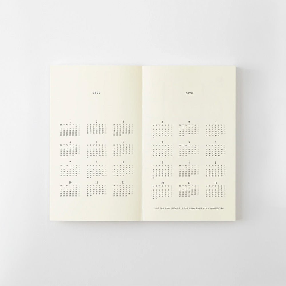 Carnet de notes agenda MD B6 Slim 2027