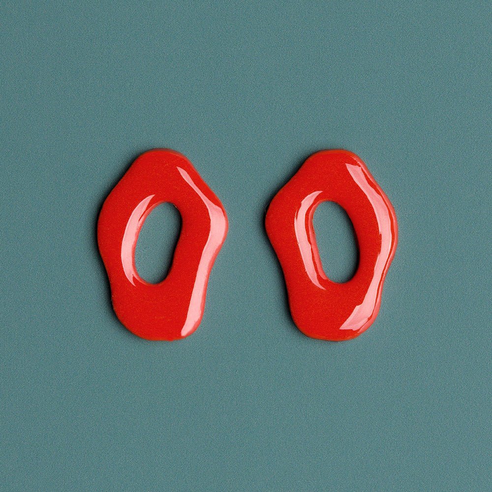 Pendientes Oval Red