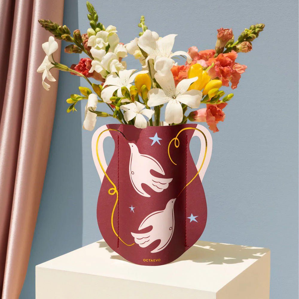 Mini vase en papier Colombe