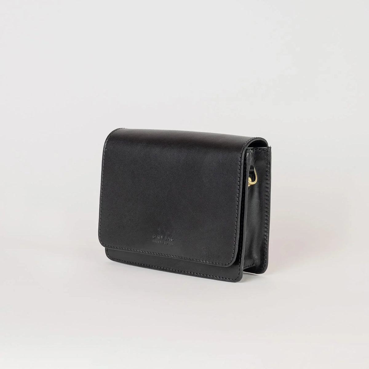 Mini sac Audrey classique noir (bandoulière tissée/bandoulière en cuir)