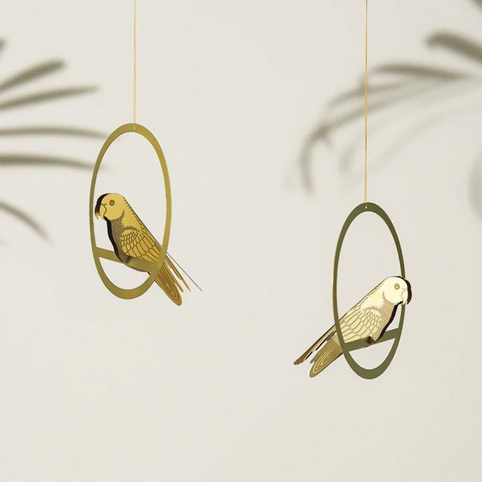 Décoration d'oiseau en laiton